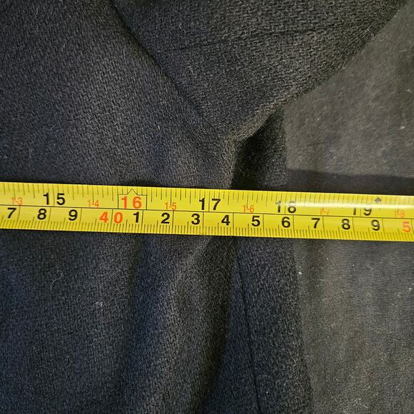 Requirements Petite Black Button Front Women's Wool Blazer Size 10 Suit Jacket - Picture 8 of 10